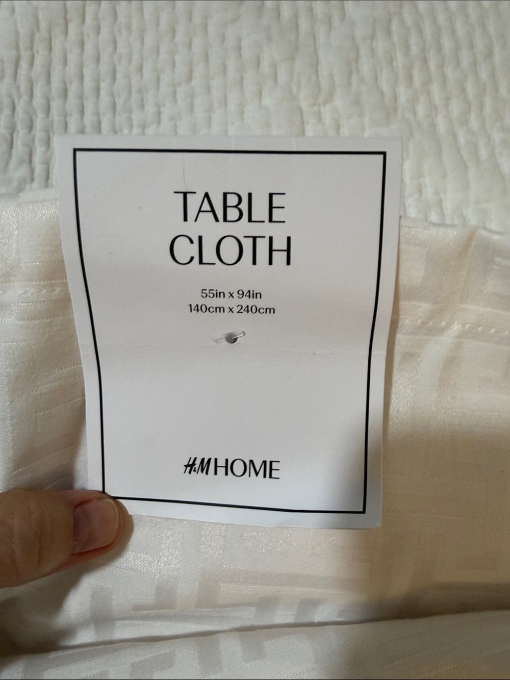 Cream Table Cloth – Elegant Textured Dining Linen